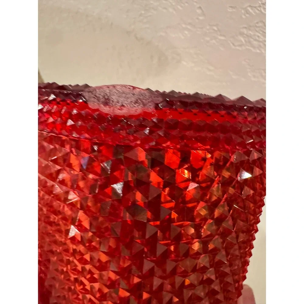 Starbucks Disney World Christmas Red Green Ombre Studded Tumbler 24oz Lid Damage